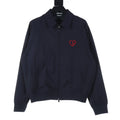 Christian Dior Red Heart Embroidery Jacket - Navy Blue