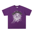 Sp5der Web Graphic T-Shirt (Purple / White )