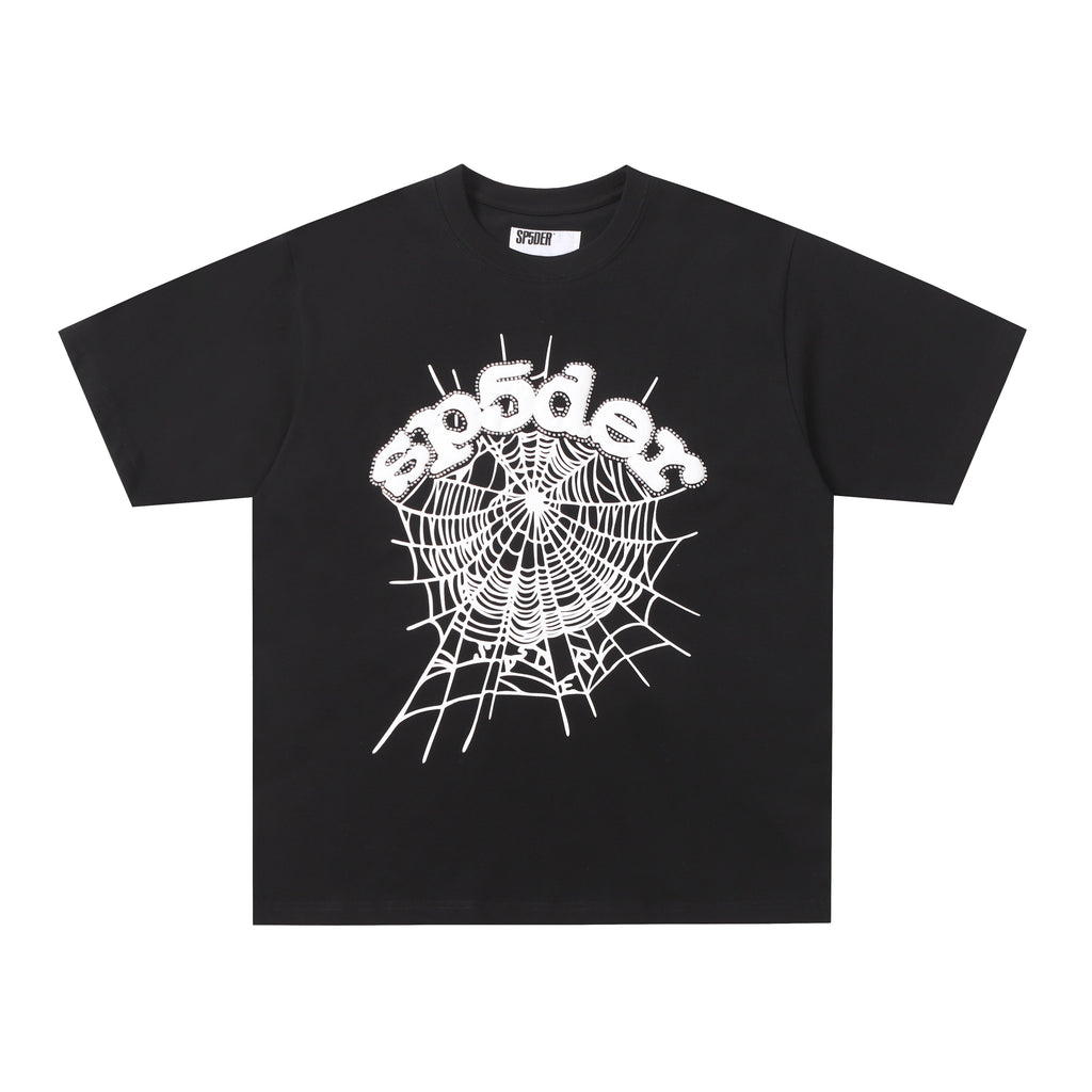 Sp5der Web Graphic T-Shirt (Black/White)