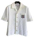 Casablanca Quilted Monogram Short Sleeve Shirt – White