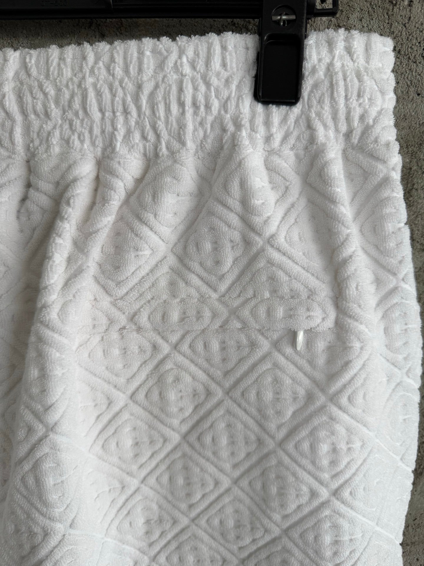 Casablanca Quilted Monogram Short – White
