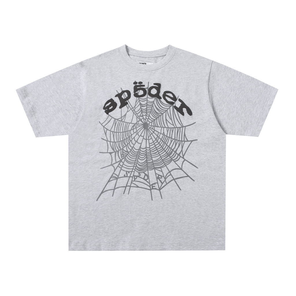 Sp5der Web Graphic T-Shirt (Grey / White )