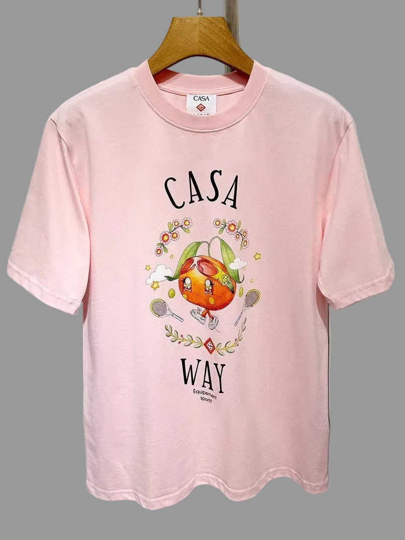 Casablanca “Casa Way” Graphic T-Shirt – Pink