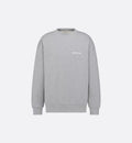 Christian Dior Embroidery Logo Crewneck Sweatshirt Gray