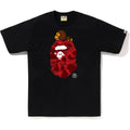 BAPE Color Camo Milo On Big Ape Tee Black/Red