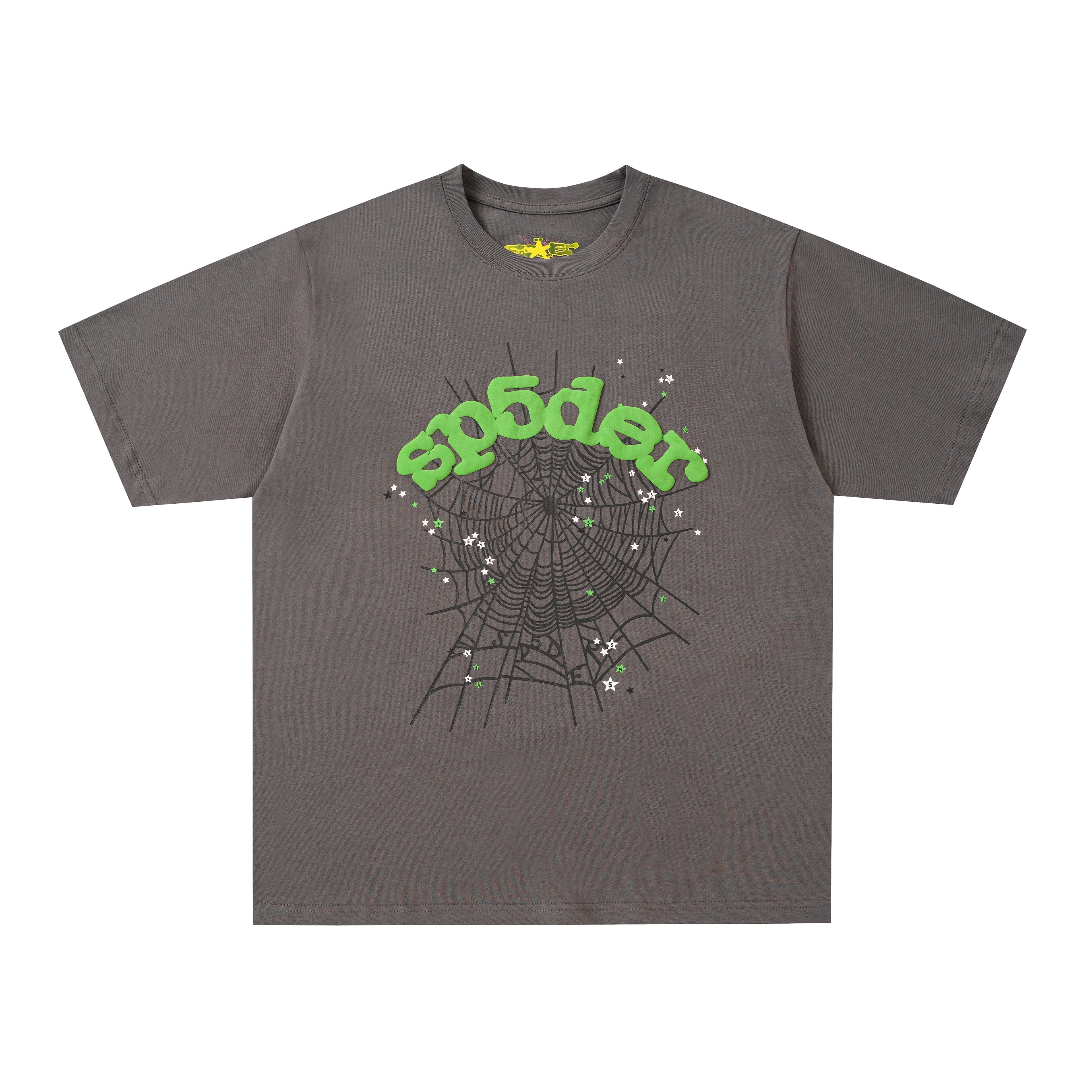 Sp5der Web Graphic T-Shirt (Grey / Green)