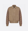 Dior Embroidery Logo Padded Flight Jacket – Beige